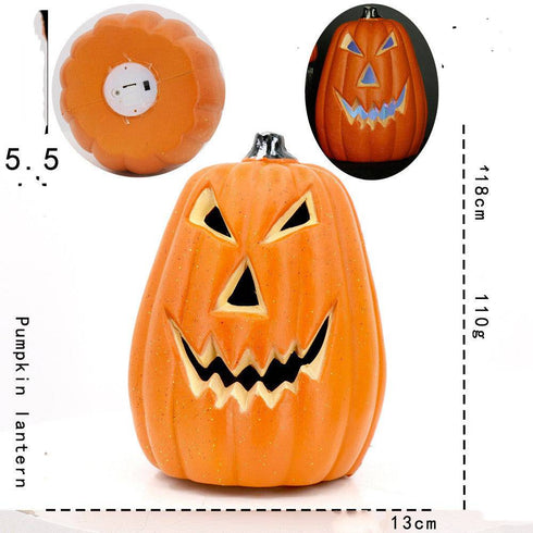 Hollow Plug-in Pumpkin Piles Placed Outdoors In The Park